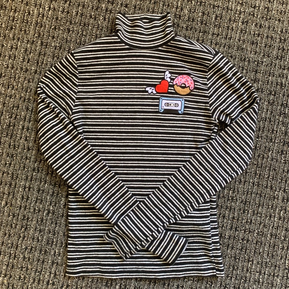 Zara. Striped Turtleneck